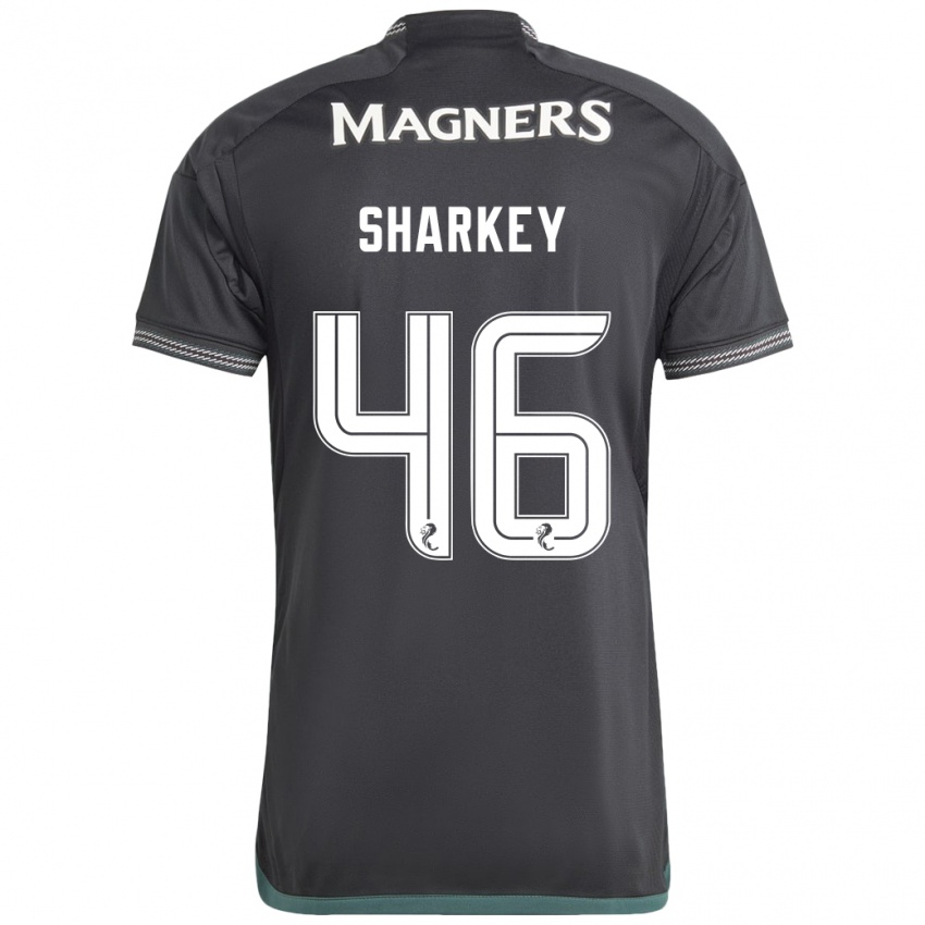 Kinder Amy Sharkey #46 Schwarz Auswärtstrikot Trikot 2023/24 T-Shirt