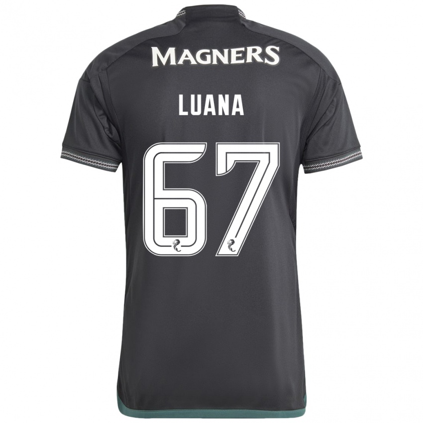 Kinder Luana Muñoz #67 Schwarz Auswärtstrikot Trikot 2023/24 T-Shirt