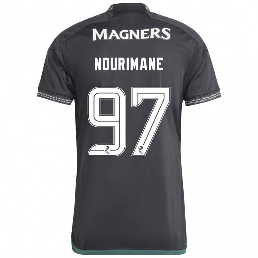 Kinder Addi Nourimane #97 Schwarz Auswärtstrikot Trikot 2023/24 T-Shirt