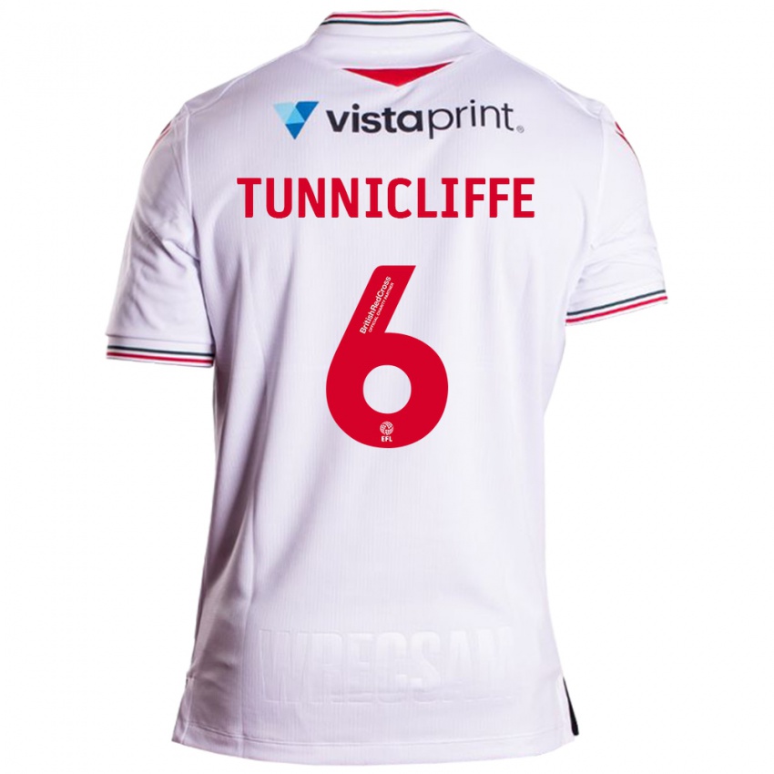 Kinder Jordan Tunnicliffe #6 Weiß Auswärtstrikot Trikot 2023/24 T-Shirt