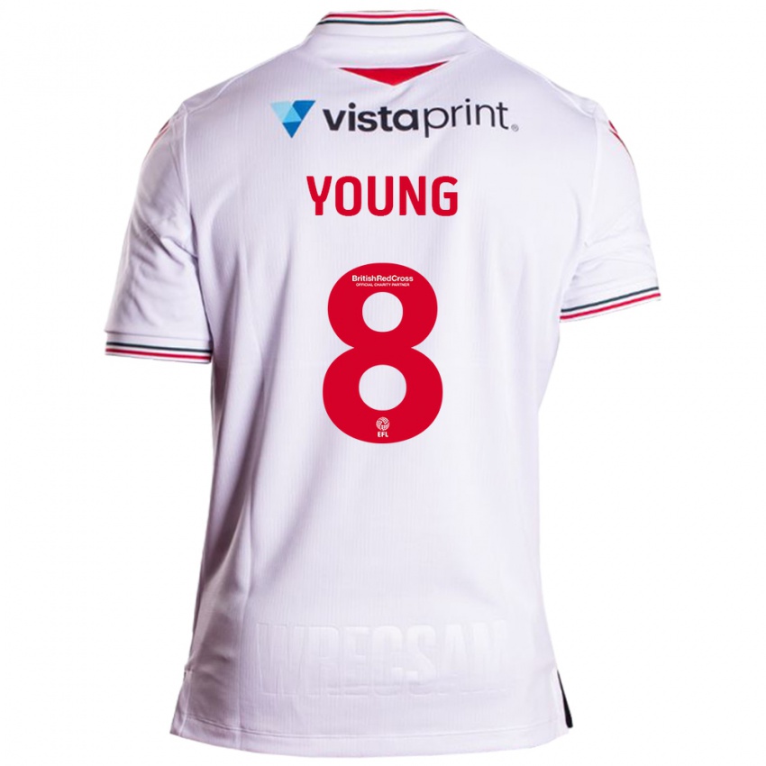 Kinder Luke Young #8 Weiß Auswärtstrikot Trikot 2023/24 T-Shirt