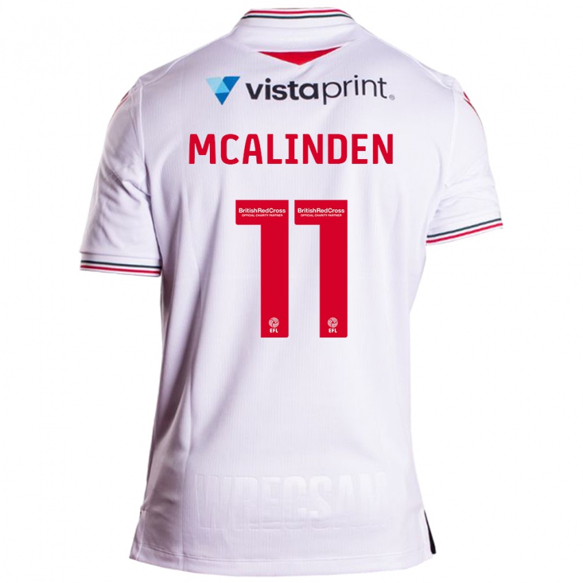 Kinder Liam Mcalinden #11 Weiß Auswärtstrikot Trikot 2023/24 T-Shirt