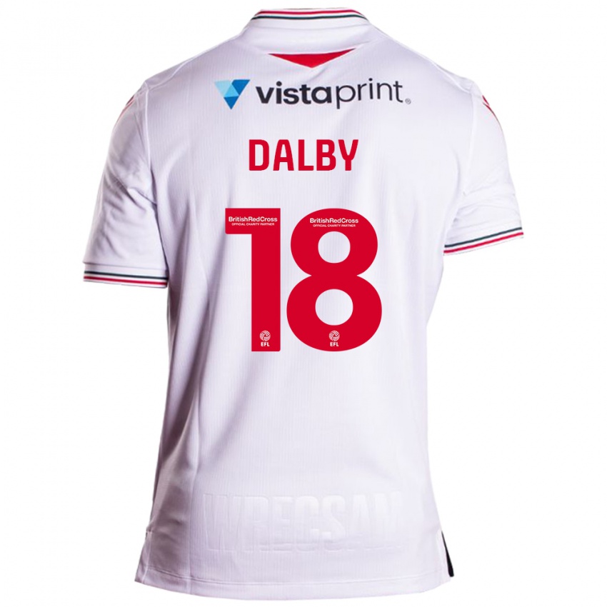 Kinder Sam Dalby #18 Weiß Auswärtstrikot Trikot 2023/24 T-Shirt