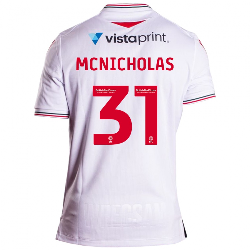 Kinder Luke Mcnicholas #31 Weiß Auswärtstrikot Trikot 2023/24 T-Shirt