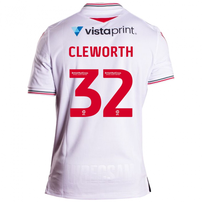 Kinder Max Cleworth #32 Weiß Auswärtstrikot Trikot 2023/24 T-Shirt