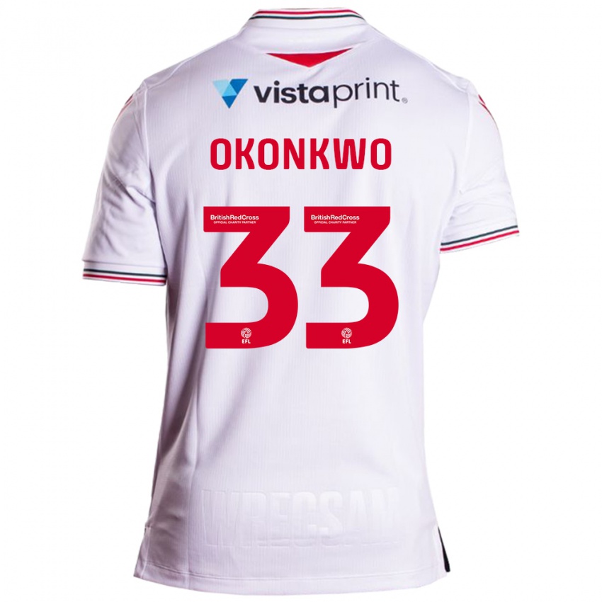 Kinder Arthur Okonkwo #33 Weiß Auswärtstrikot Trikot 2023/24 T-Shirt