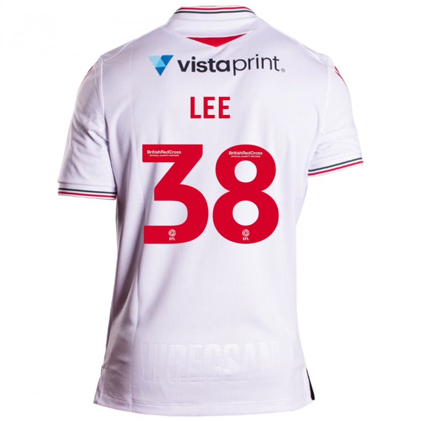 Kinder Elliot Lee #38 Weiß Auswärtstrikot Trikot 2023/24 T-Shirt