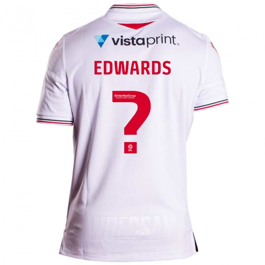 Kinder Callum Edwards #0 Weiß Auswärtstrikot Trikot 2023/24 T-Shirt