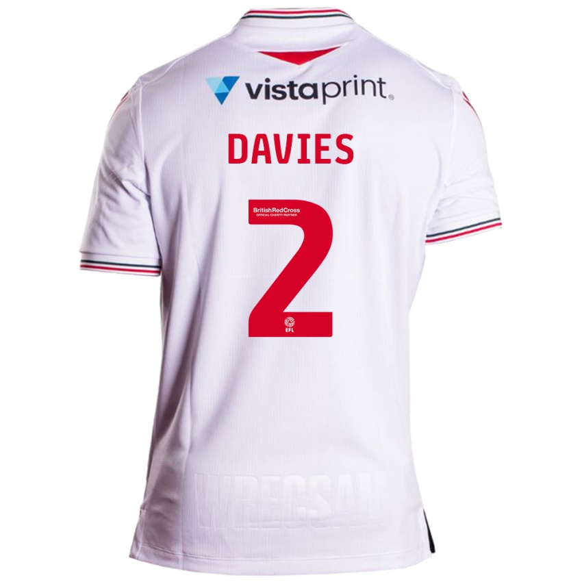 Kinder Phoebe Davies #2 Weiß Auswärtstrikot Trikot 2023/24 T-Shirt