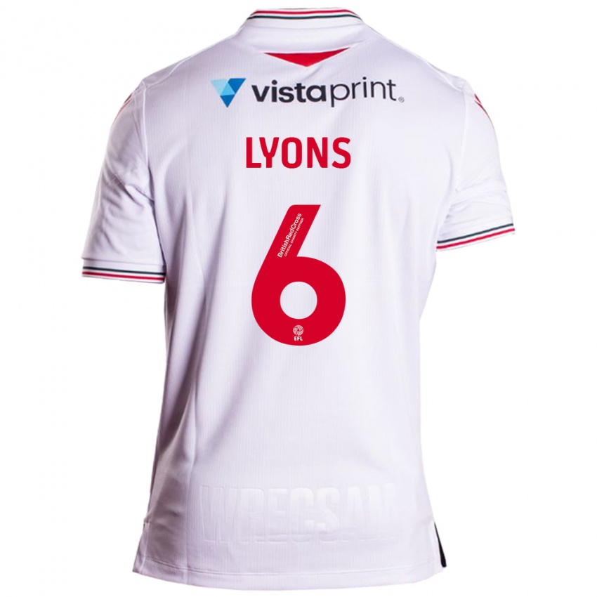 Kinder Lauryn Lyons #6 Weiß Auswärtstrikot Trikot 2023/24 T-Shirt