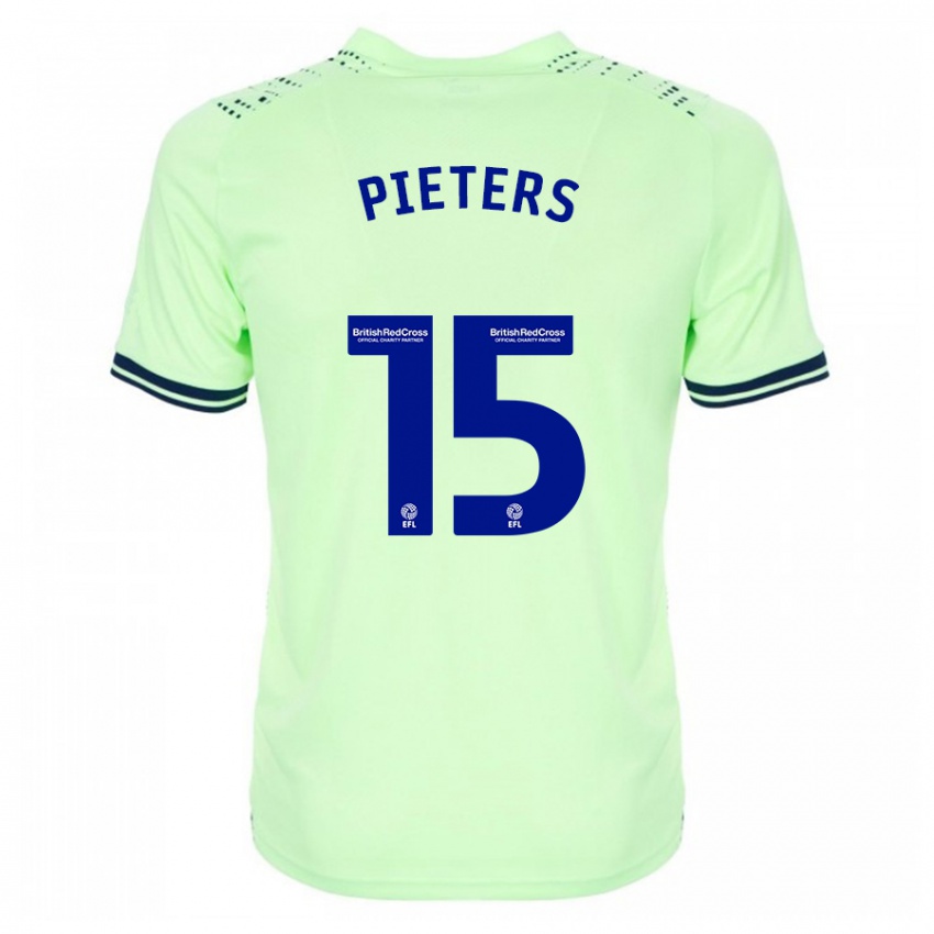 Kinder Erik Pieters #15 Marine Auswärtstrikot Trikot 2023/24 T-Shirt