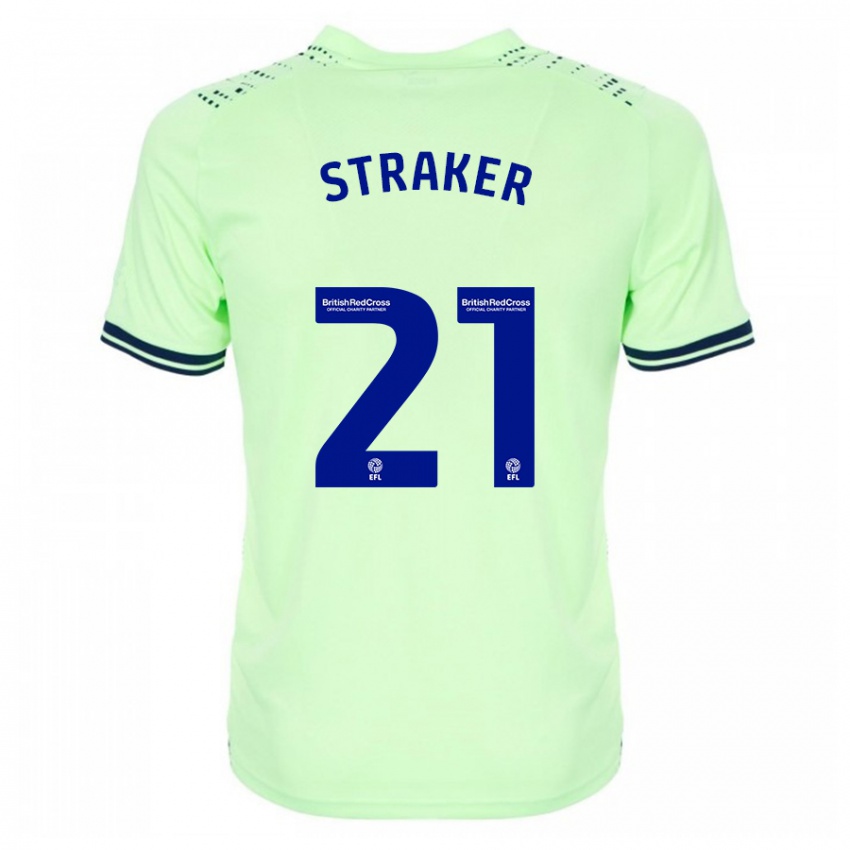 Kinder Jannelle Straker #21 Marine Auswärtstrikot Trikot 2023/24 T-Shirt