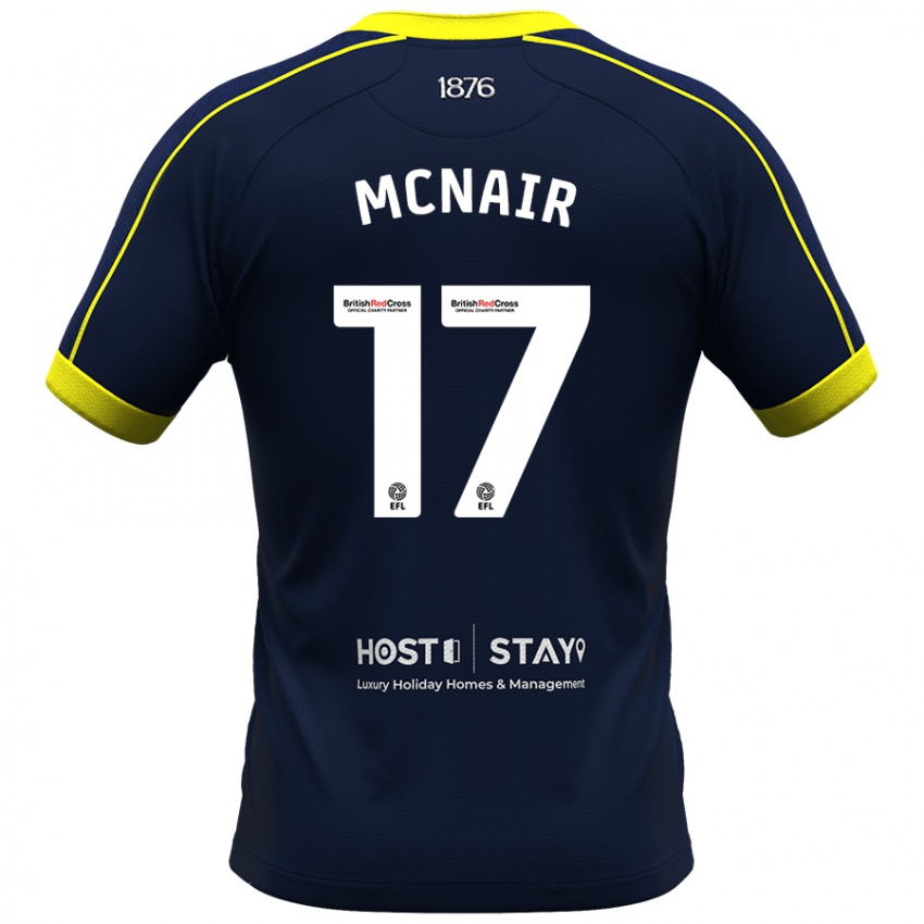 Kinder Paddy Mcnair #17 Marine Auswärtstrikot Trikot 2023/24 T-Shirt