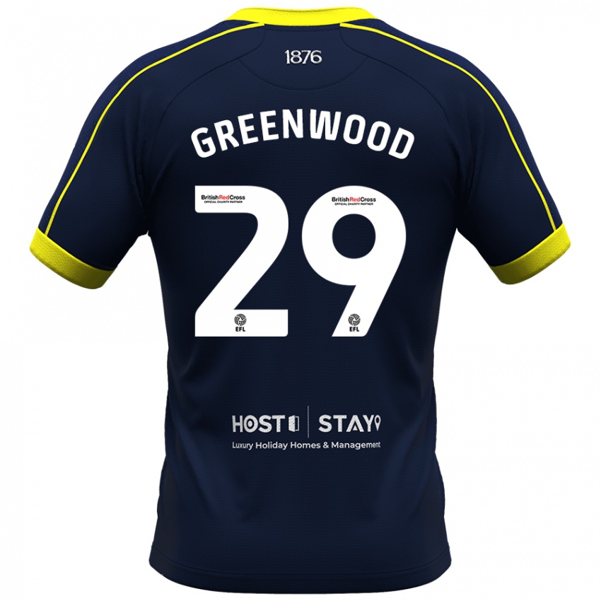 Kinder Sam Greenwood #29 Marine Auswärtstrikot Trikot 2023/24 T-Shirt