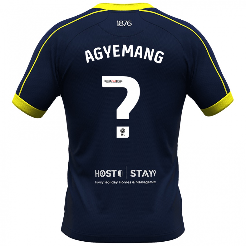 Kinder Terrell Agyemang #0 Marine Auswärtstrikot Trikot 2023/24 T-Shirt