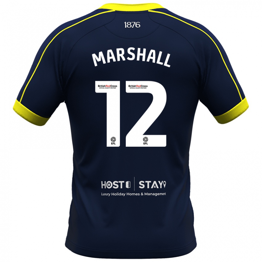 Kinder Eve Marshall #12 Marine Auswärtstrikot Trikot 2023/24 T-Shirt