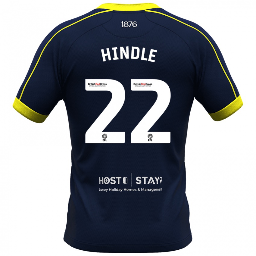 Kinder Rachel Hindle #22 Marine Auswärtstrikot Trikot 2023/24 T-Shirt