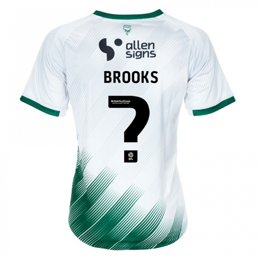 Kinder Billy Brooks #0 Weiß Auswärtstrikot Trikot 2023/24 T-Shirt