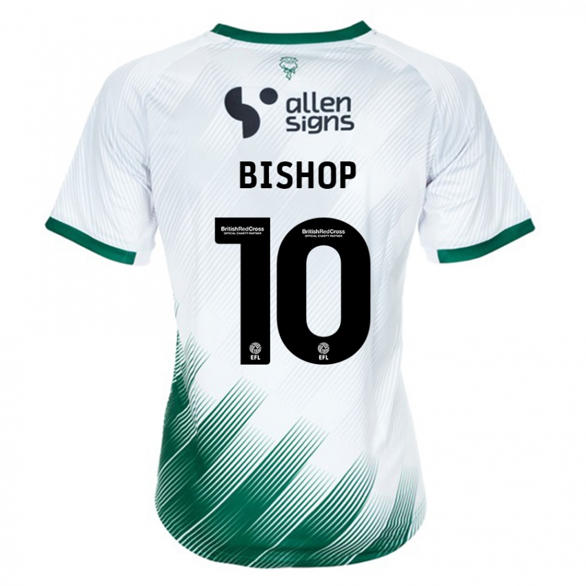 Kinder Teddy Bishop #10 Weiß Auswärtstrikot Trikot 2023/24 T-Shirt