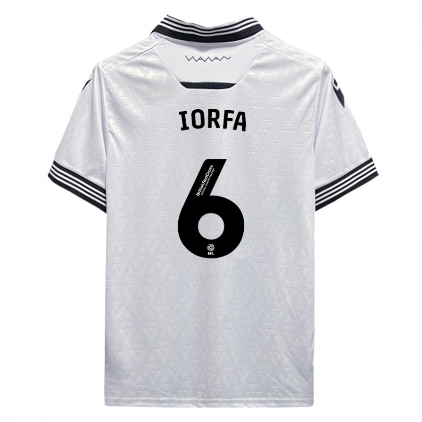 Kinder Dominic Iorfa #6 Weiß Auswärtstrikot Trikot 2023/24 T-Shirt