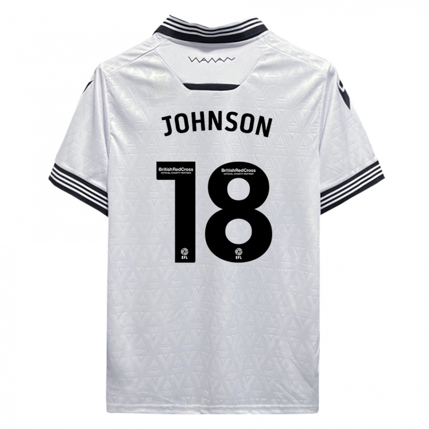 Kinder Marvin Johnson #18 Weiß Auswärtstrikot Trikot 2023/24 T-Shirt