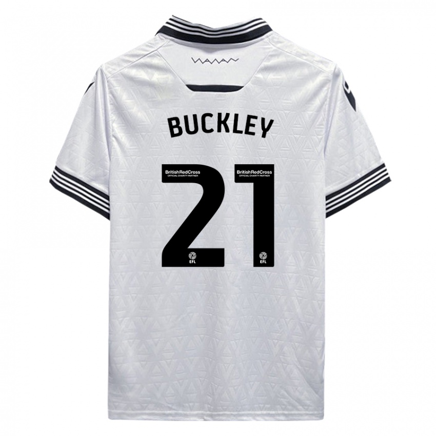 Kinder John Buckley #21 Weiß Auswärtstrikot Trikot 2023/24 T-Shirt