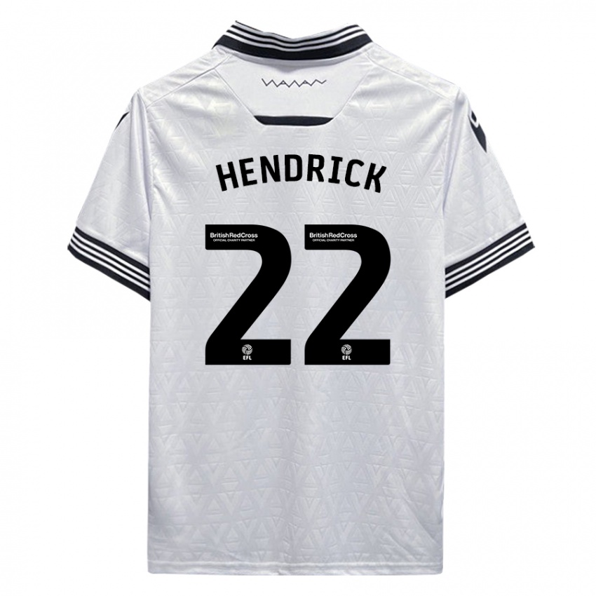 Kinder Jeff Hendrick #22 Weiß Auswärtstrikot Trikot 2023/24 T-Shirt