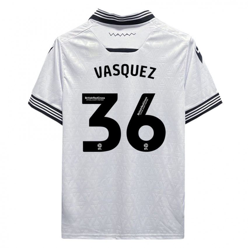 Kinder Devis Vásquez #36 Weiß Auswärtstrikot Trikot 2023/24 T-Shirt