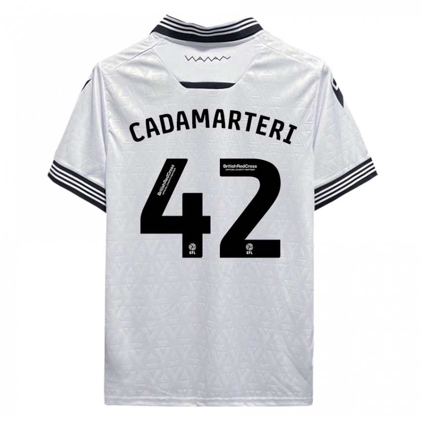 Kinder Bailey Cadamarteri #42 Weiß Auswärtstrikot Trikot 2023/24 T-Shirt