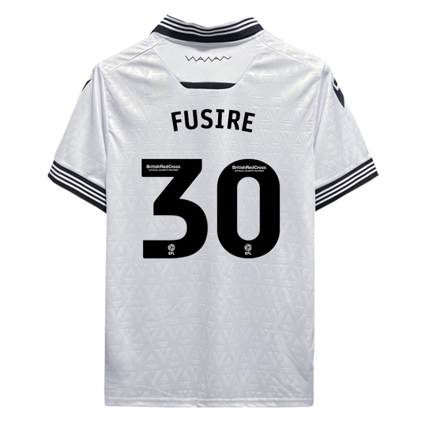 Kinder Sean Fusire #30 Weiß Auswärtstrikot Trikot 2023/24 T-Shirt