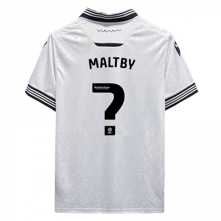 Kinder Mackenzie Maltby #0 Weiß Auswärtstrikot Trikot 2023/24 T-Shirt