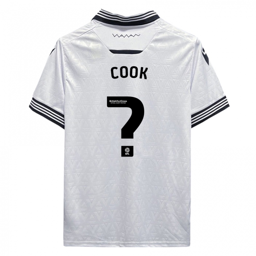 Kinder Luke Cook #0 Weiß Auswärtstrikot Trikot 2023/24 T-Shirt