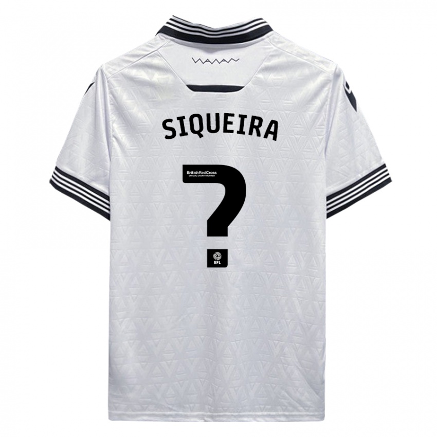 Kinder Guilherme Siqueira #0 Weiß Auswärtstrikot Trikot 2023/24 T-Shirt