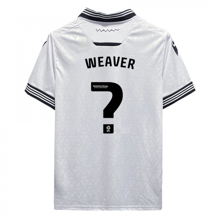 Kinder Ernie Weaver #0 Weiß Auswärtstrikot Trikot 2023/24 T-Shirt