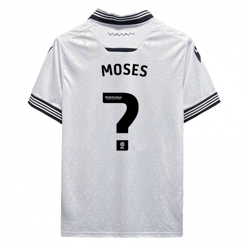 Kinder Devlan Moses #0 Weiß Auswärtstrikot Trikot 2023/24 T-Shirt