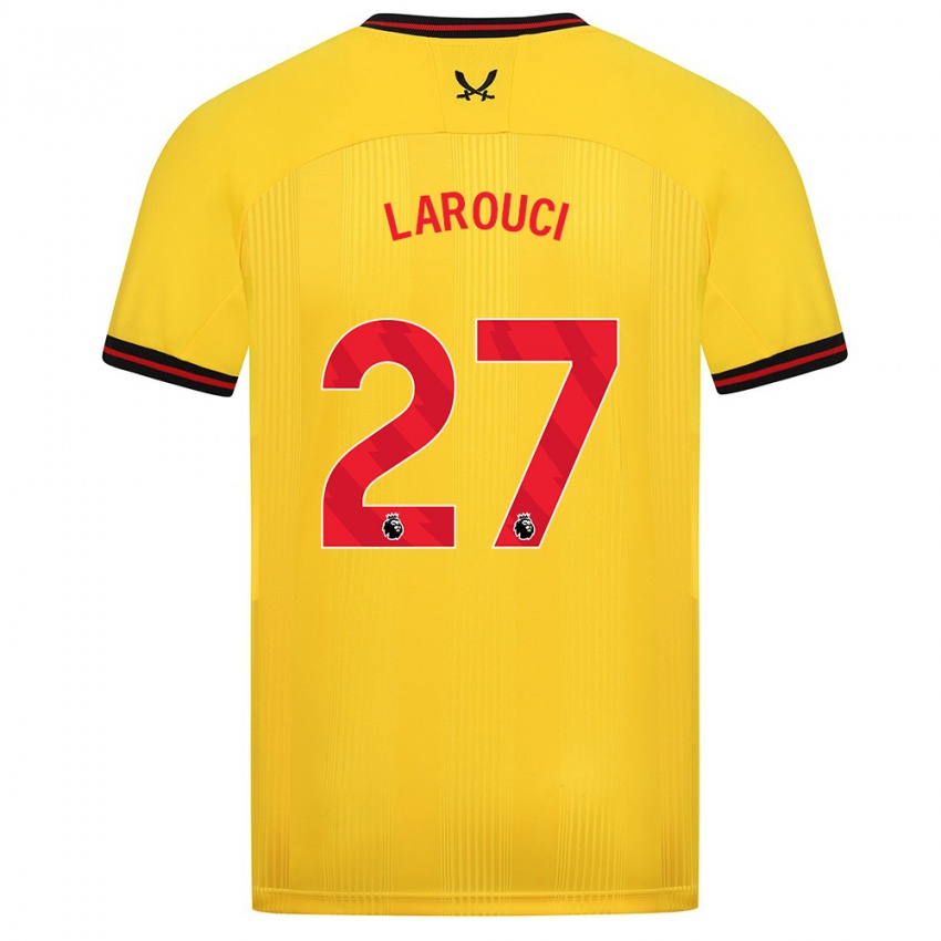 Kinder Yasser Larouci #27 Gelb Auswärtstrikot Trikot 2023/24 T-Shirt