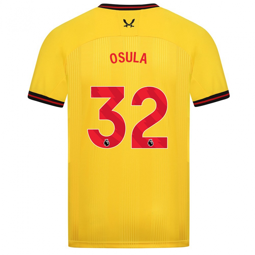 Kinder William Osula #32 Gelb Auswärtstrikot Trikot 2023/24 T-Shirt