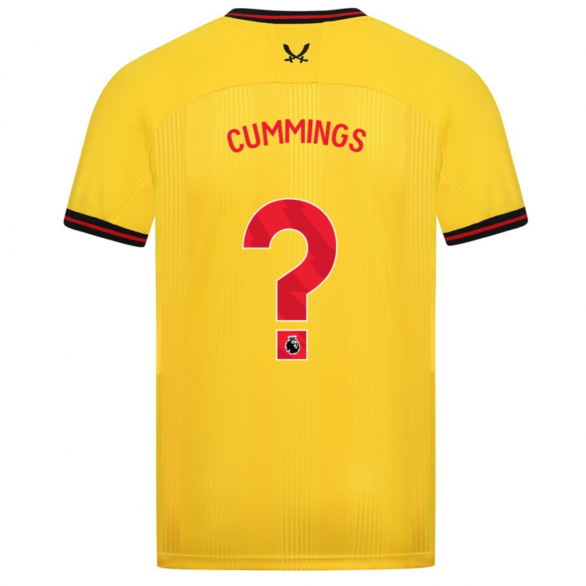 Kinder Ethan Cummings #0 Gelb Auswärtstrikot Trikot 2023/24 T-Shirt