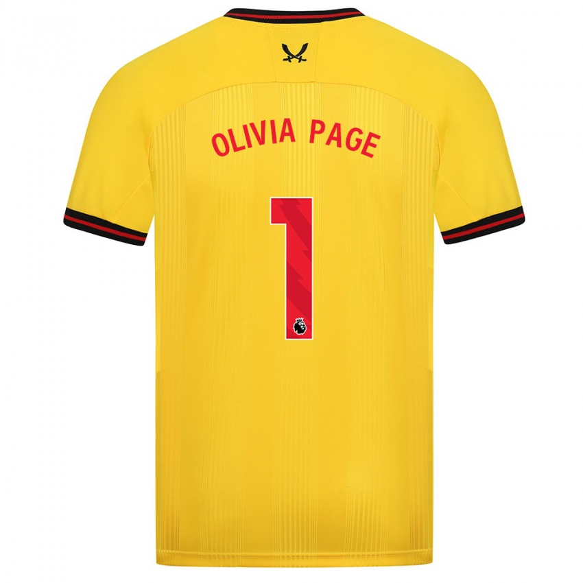 Kinder Olivia Page #1 Gelb Auswärtstrikot Trikot 2023/24 T-Shirt