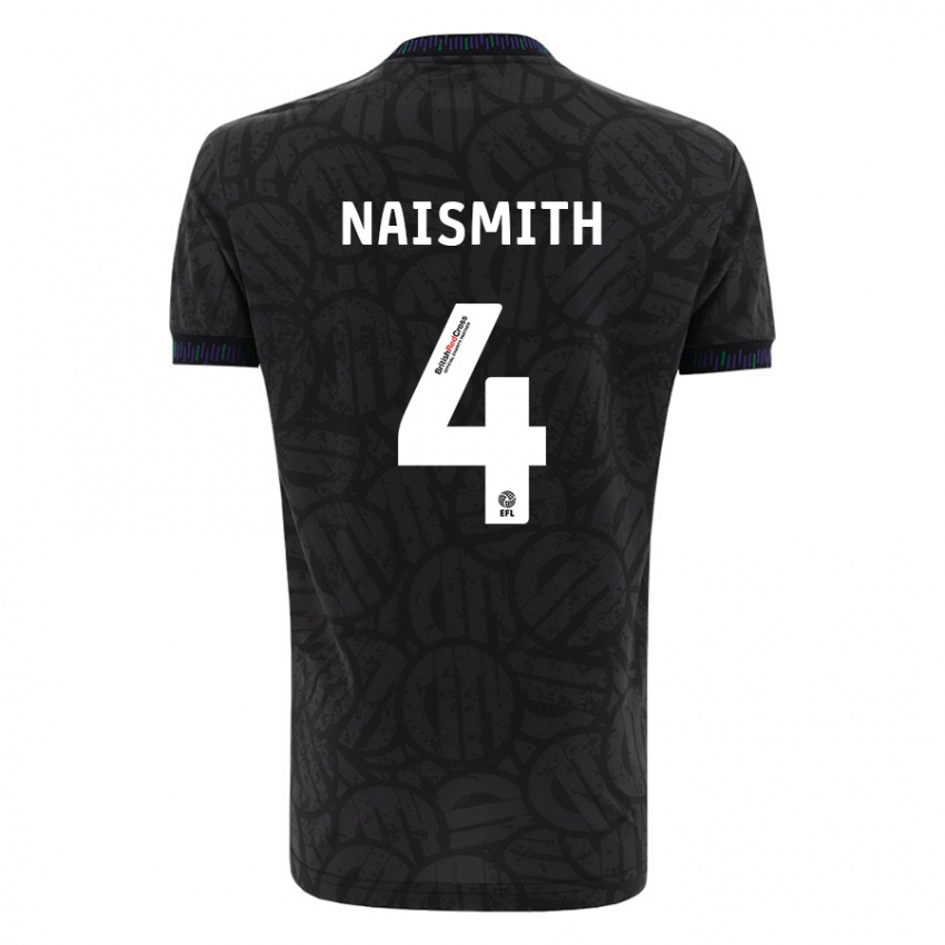 Kinder Kal Naismith #4 Schwarz Auswärtstrikot Trikot 2023/24 T-Shirt