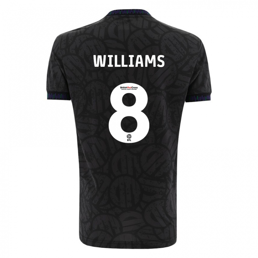 Kinder Joe Williams #8 Schwarz Auswärtstrikot Trikot 2023/24 T-Shirt