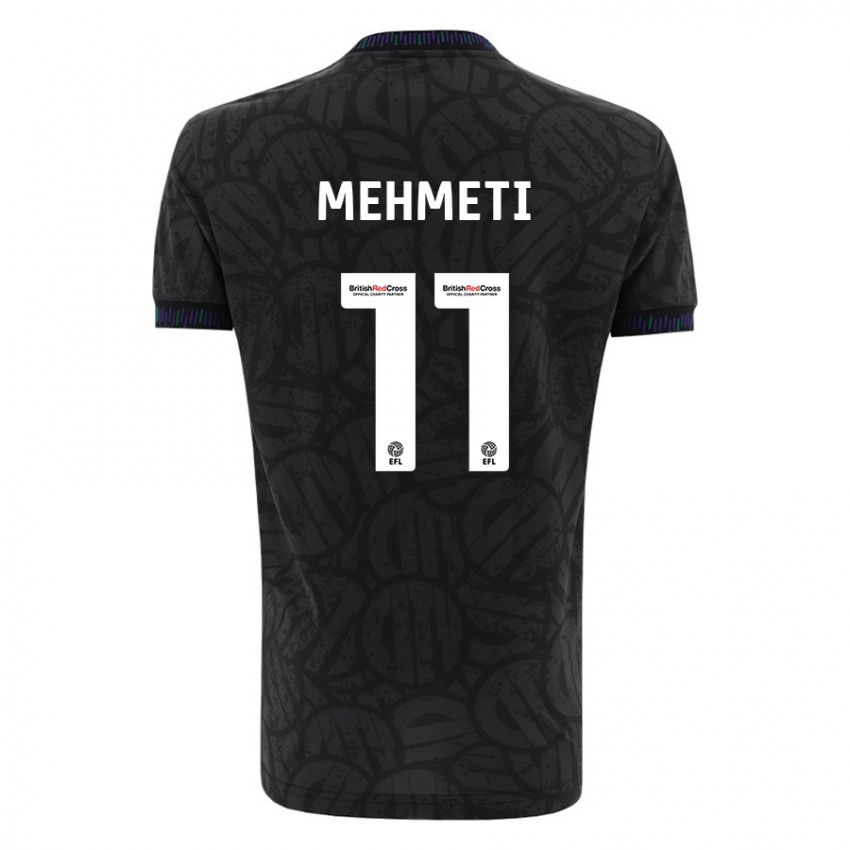 Kinder Anis Mehmeti #11 Schwarz Auswärtstrikot Trikot 2023/24 T-Shirt