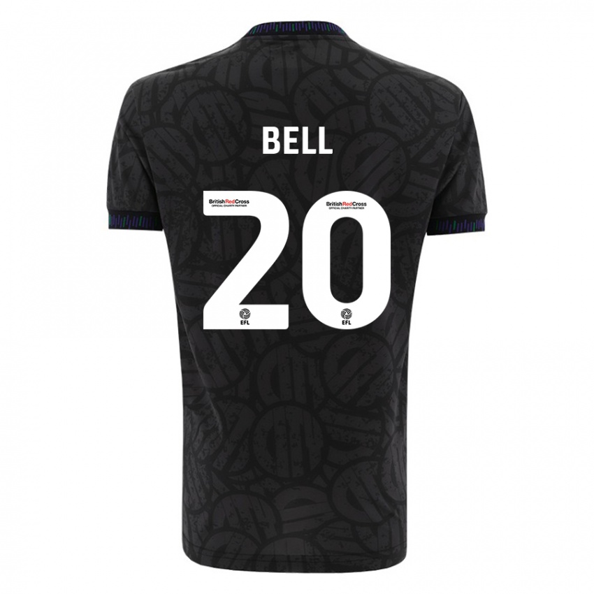 Kinder Sam Bell #20 Schwarz Auswärtstrikot Trikot 2023/24 T-Shirt