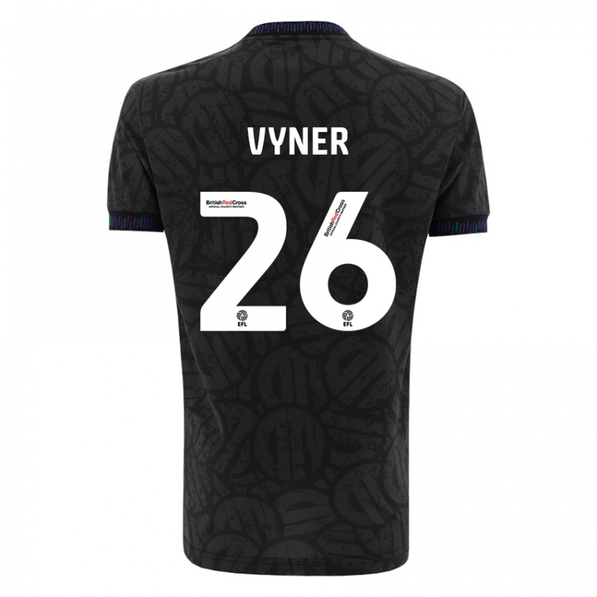 Kinder Zak Vyner #26 Schwarz Auswärtstrikot Trikot 2023/24 T-Shirt