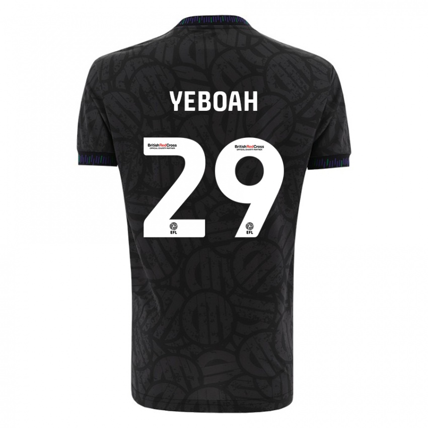 Kinder Ephraim Yeboah #29 Schwarz Auswärtstrikot Trikot 2023/24 T-Shirt