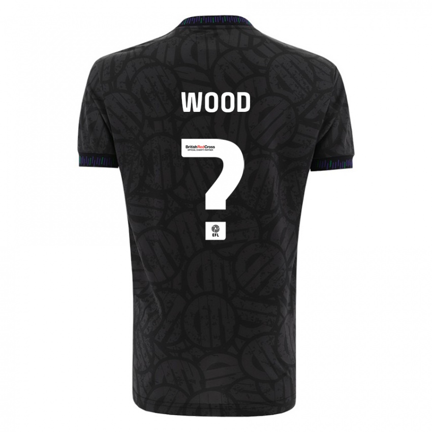 Kinder Callum Wood #0 Schwarz Auswärtstrikot Trikot 2023/24 T-Shirt