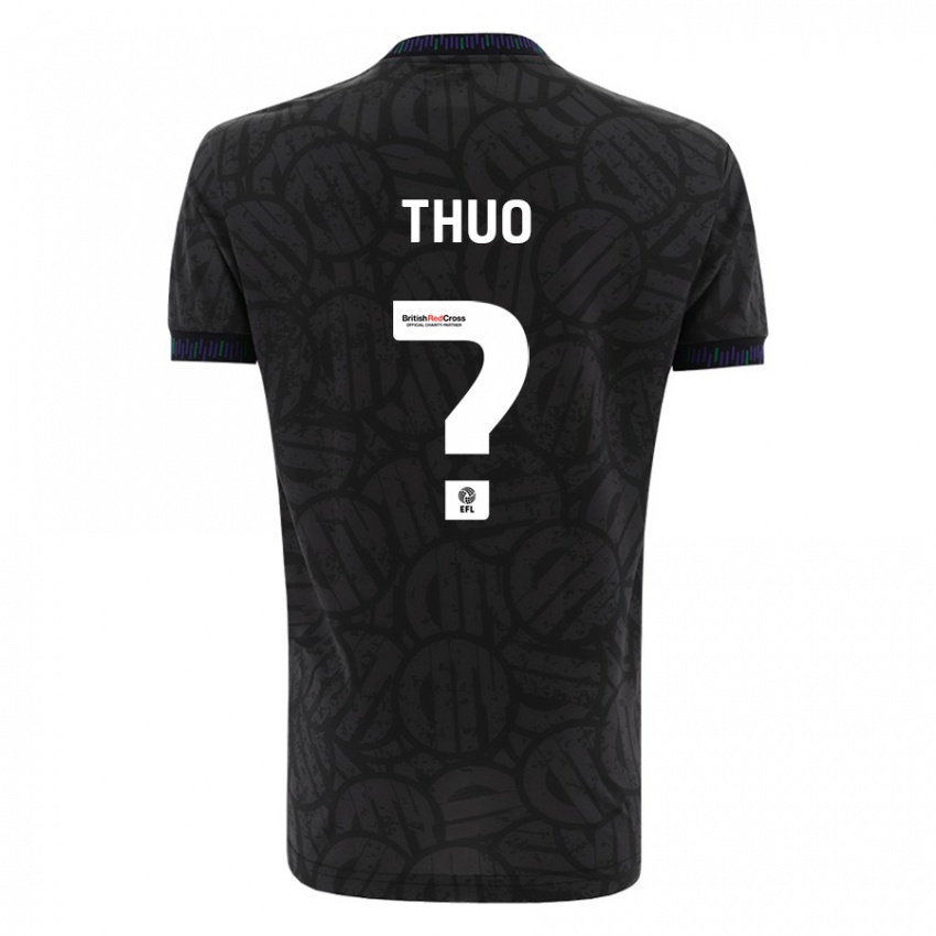 Kinder Mark Thuo #0 Schwarz Auswärtstrikot Trikot 2023/24 T-Shirt