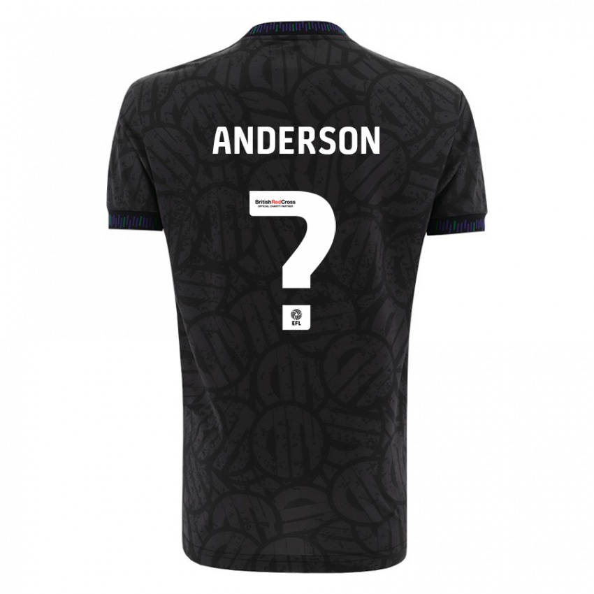 Kinder Taine Anderson #0 Schwarz Auswärtstrikot Trikot 2023/24 T-Shirt