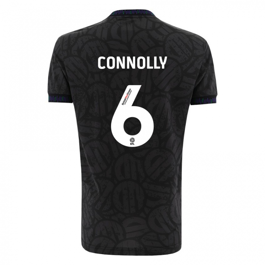 Kinder Megan Connolly #6 Schwarz Auswärtstrikot Trikot 2023/24 T-Shirt