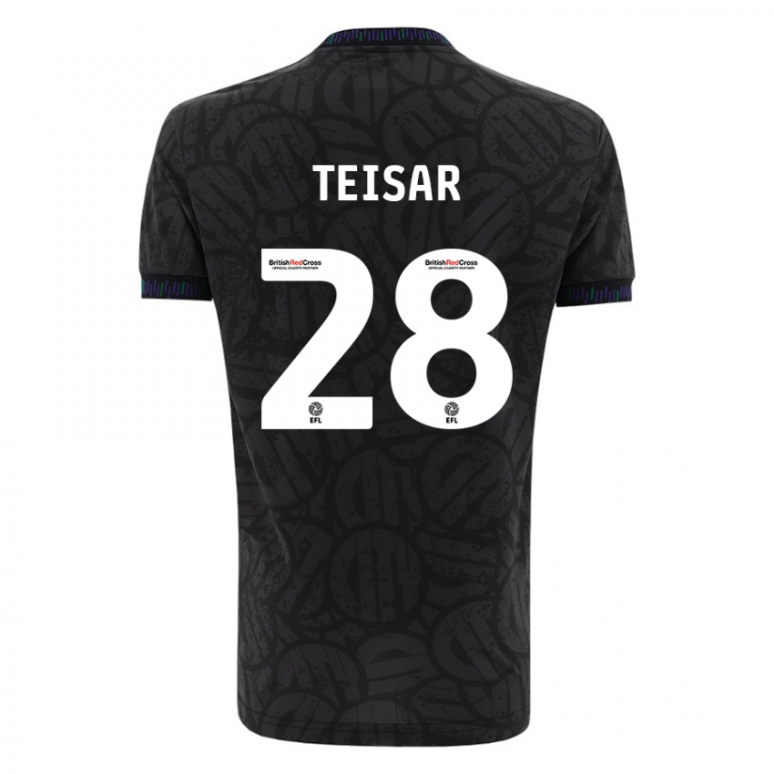 Kinder Tianna Teisar #28 Schwarz Auswärtstrikot Trikot 2023/24 T-Shirt